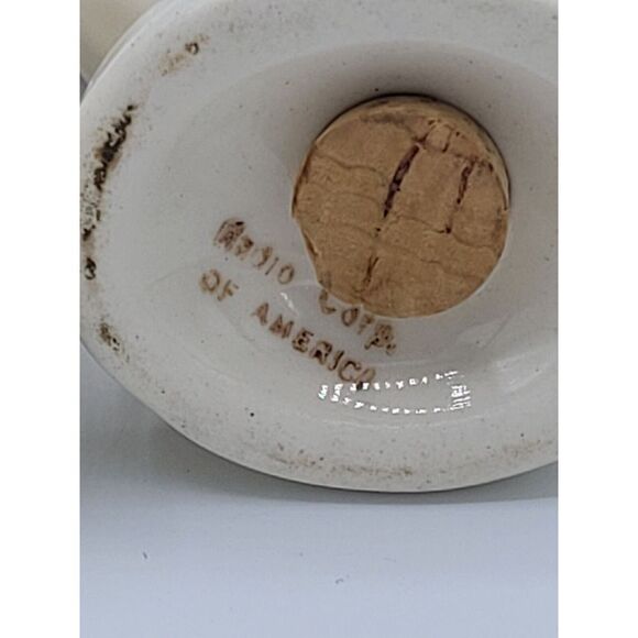 RCA Nipper dog Salt Pepper Shaker W/ Cork Stoppers - Picture 6 of 7
